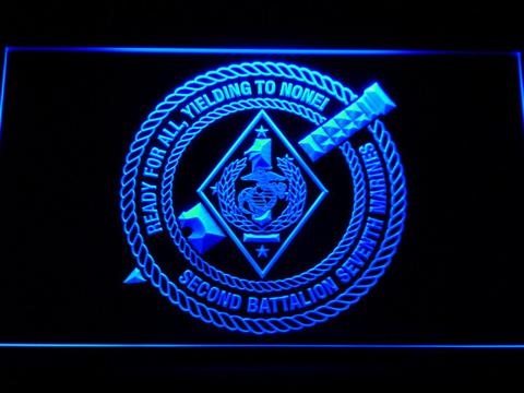 US Marine Corps 2nd Battalion 7th Marines LED Neon Sign